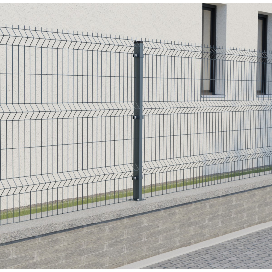 Stĺpik 60x40mm s pätkou ZnPVC 1400mm antracit - detail 2 - detail 2