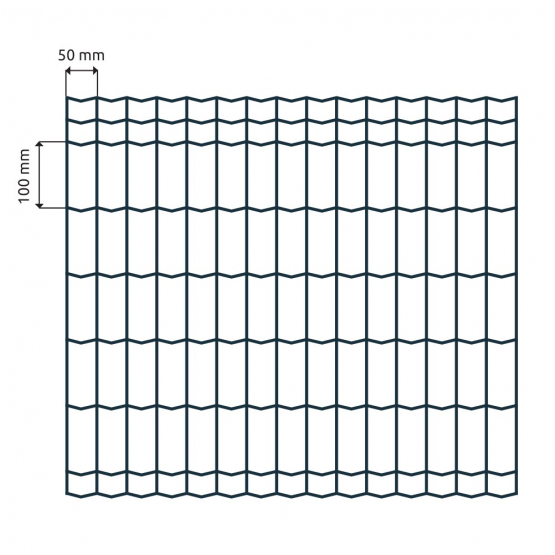 Pletivo zvárané 100x50x2,5-1500mm 25m antracit - detail 1 - detail 1