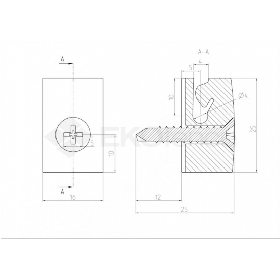 Príchytka nap. drôtu so skrutkou PE zelená 10ks - detail 1 - detail 1