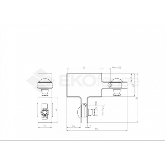 Objímka rohová na stĺpik ZnPVC 60x40mm zelená - detail 1 - detail 1
