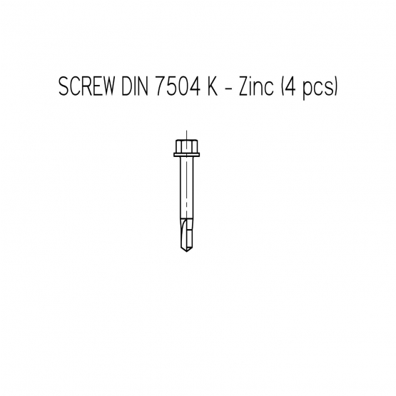 Skrutka samozavrt. 6,3x32 6-hr. hlava- Zn - detail 1 - detail 1