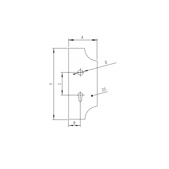 Štítok bránový zdobený s otvormi - ľavý 280x110 - detail 1 - detail 1