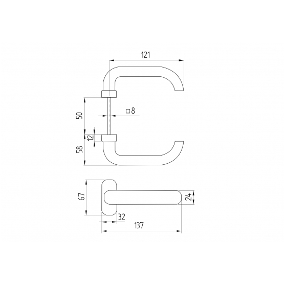 Kľúčka plastová L125, b25mm - detail 1 - detail 1