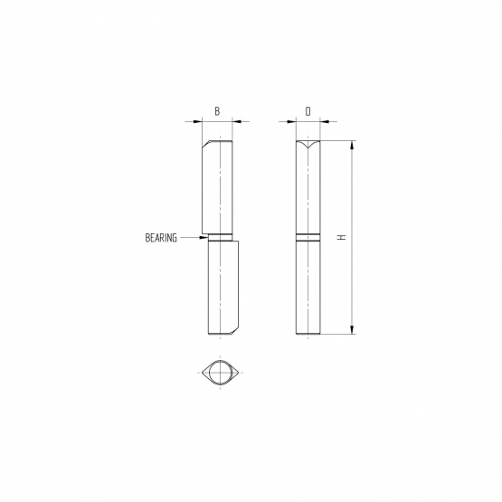 Záves navariteľný D22, L200mm - detail 2 - detail 2