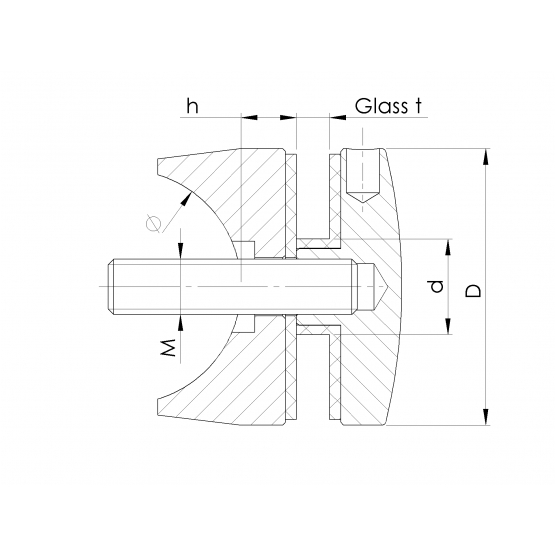 Držiak výplne skla - detail 2 - detail 2