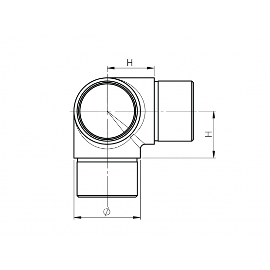 Prechod madla 90° na stĺpik - detail 2 - detail 2