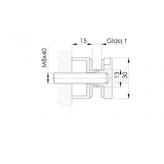 Držiak výplne skla - detail 2 - detail 2