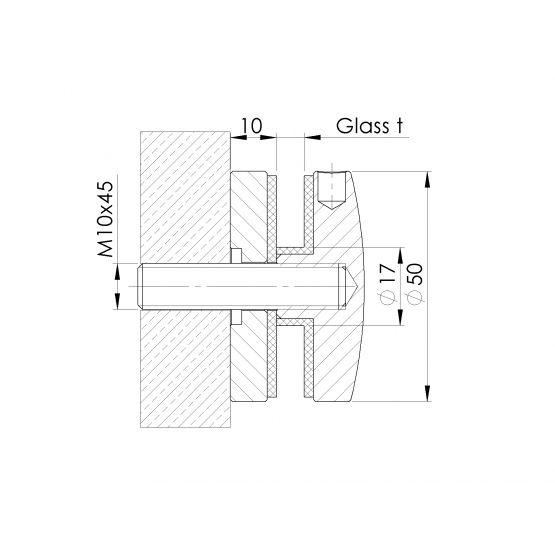 Držiak výplne skla - detail 2 - detail 2