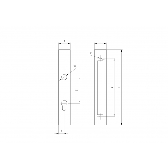Zámková krabica k zámku B1/30-17x82, JP30x30 - detail 2 - detail 2
