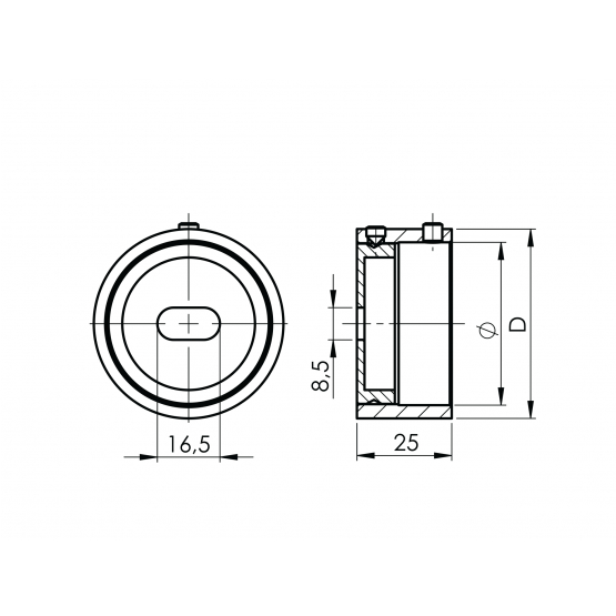 Držiak madla - kotvenie na stenu - detail 2 - detail 2