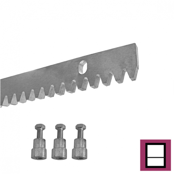 Hrebeň oceľový Zn, 30x8mm, L1m, max 1200kg - detail 2 - detail 2