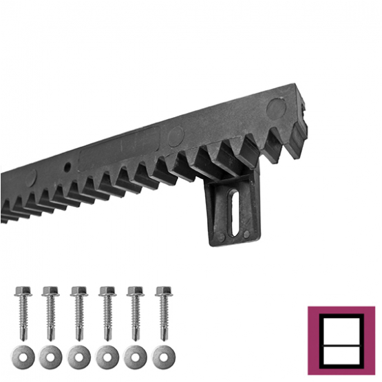 Hrebeň plastový PVC+Fe,27x20mm,L1m,max 700kg - detail 1 - detail 1