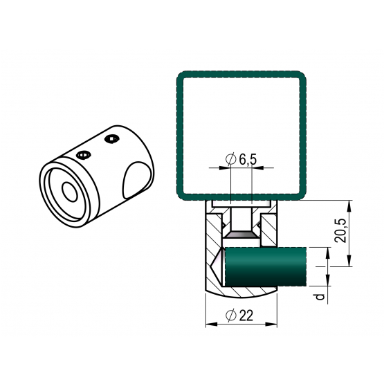 Držiak výplne pravý - detail 1 - detail 1