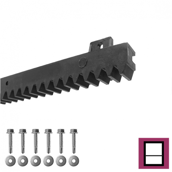 Hrebeň plastový PVC+Fe,27x18mm,L1m,max 700kg - detail 1 - detail 1