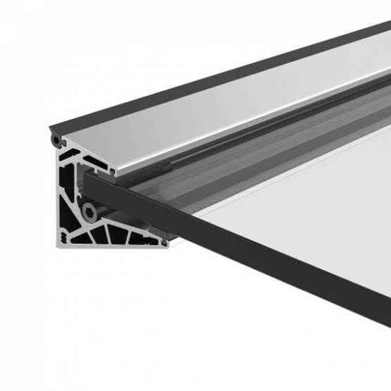 Prosklená stříška hliník profil 100x80mm +2° ETA