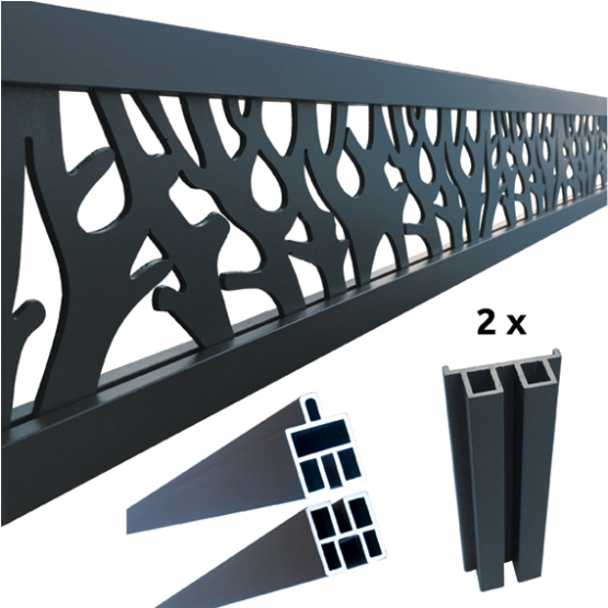 Dekorační panel Strom 1830x125mm antracit