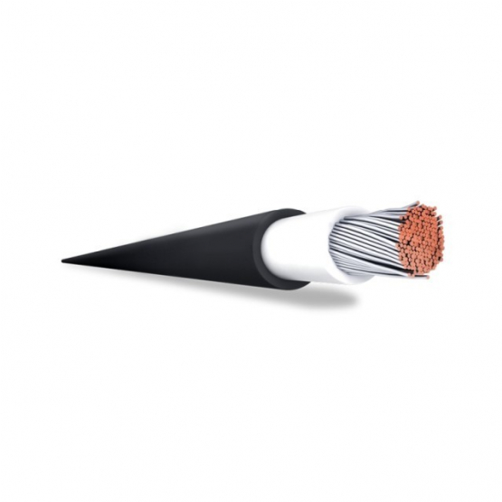 Vodivý ohebný solární 1x6mm/100m bezhalog. černý
