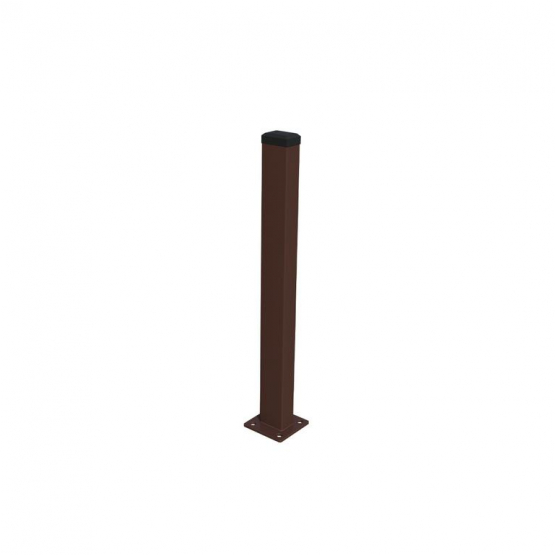 Sloupek 60x40mm s patkou ZnPVC 1400mm hnědá