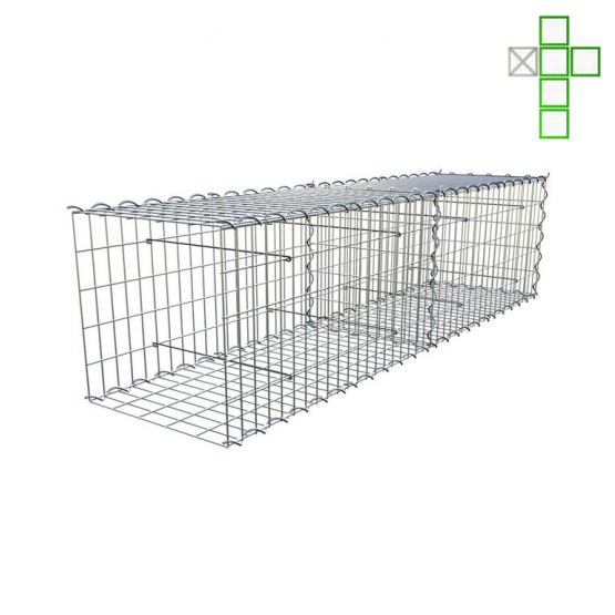 Gabionový koš 200x50x50cm oko 5x10cm průběžný