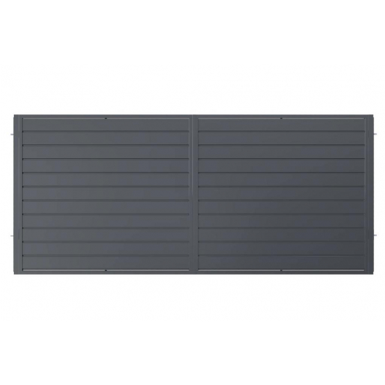 Brana 2kř. Ocelová SAN 4000x1800mm, Auto, Grafitová šedá