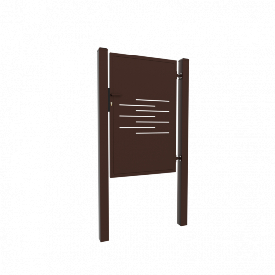 Designová branka LINE 1kř. 1000x1500mm hnědá