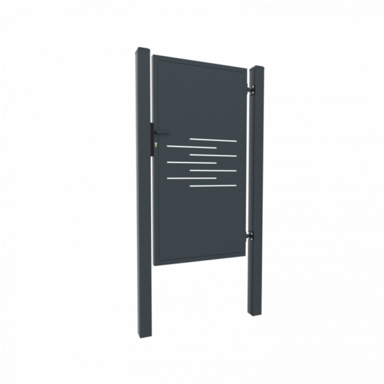 Designová branka LINE 1kř. 1000x1800mm antracit