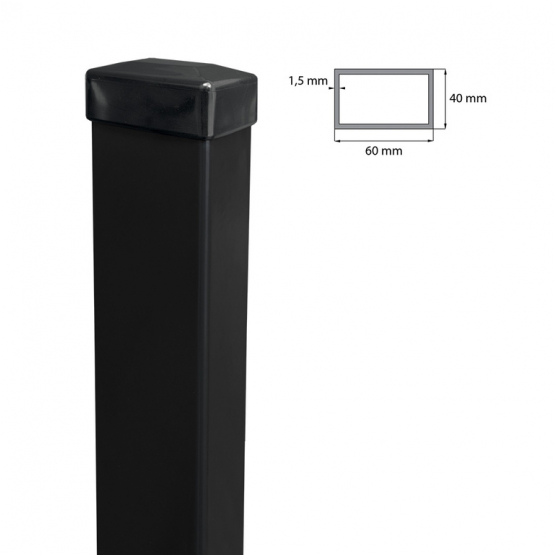 Sloupek 60x40mm ZnPVC 2500mm černá