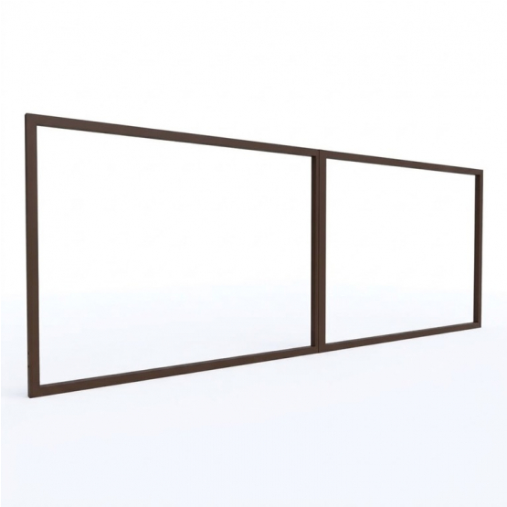 Rám pro dvoukřídlou bránu 4000x1500mm hliníkový hnědá