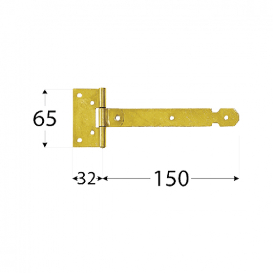 Závěs brankový lehký 150x25x1,5mm