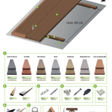 Montážni schéma pro WPC dřevoplastovou podlahu