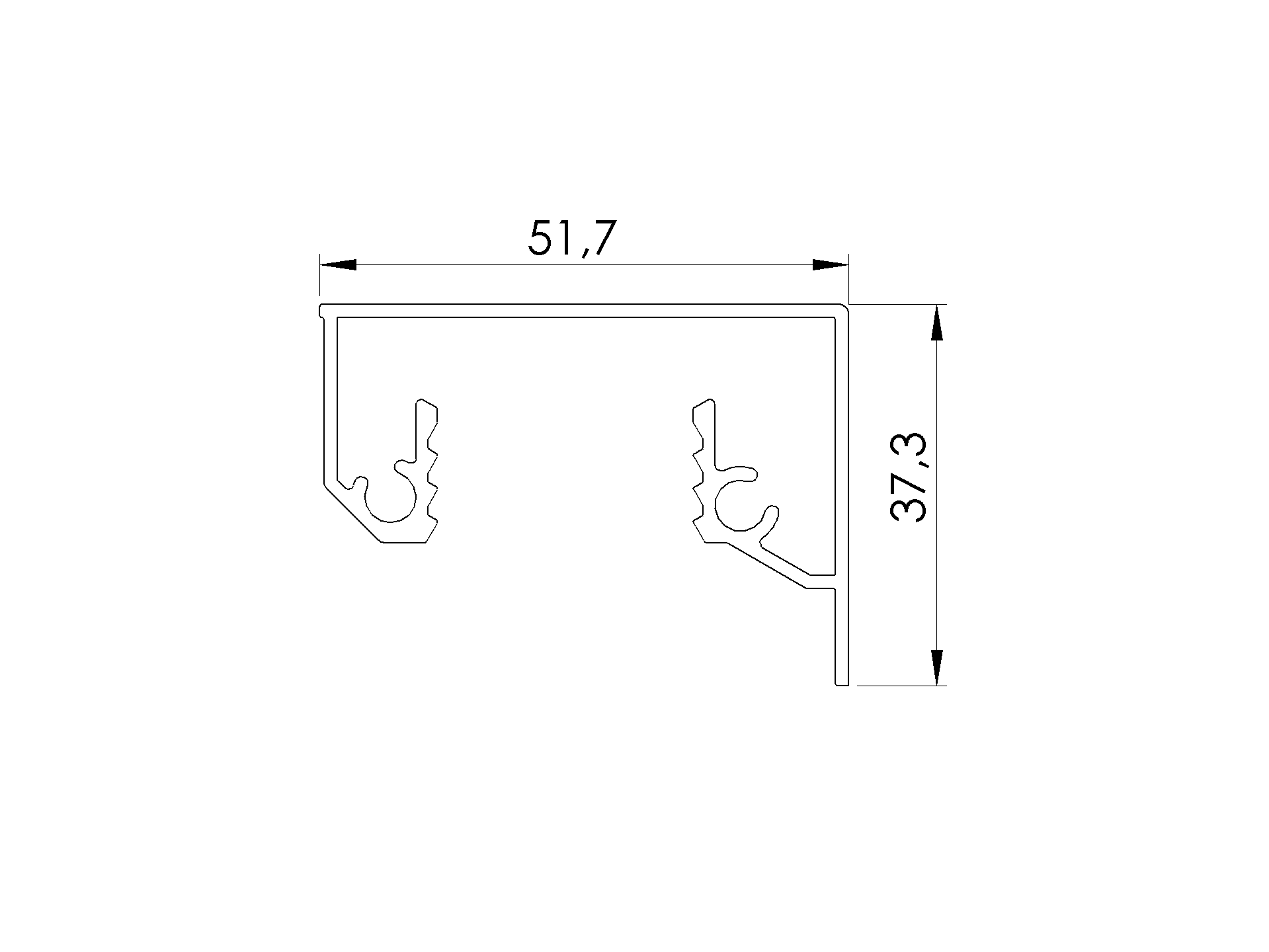 Krycia lišta pre profil AL/0006..., AL/0006-ECO, ELOX - detail 1