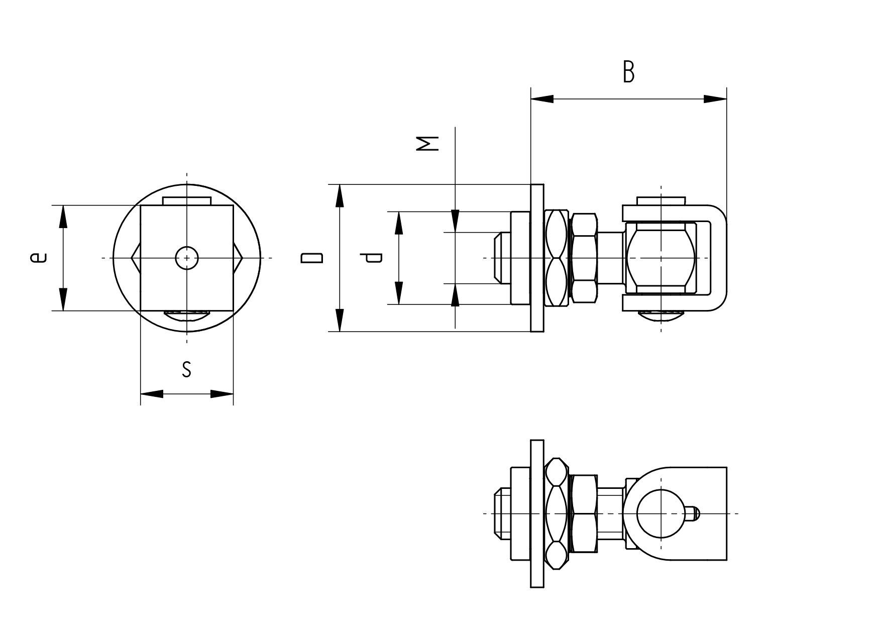 INOX záves nastav. s otočnou podložkou M12 - detail 1